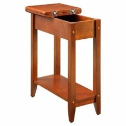 Breighton Home American Heritage Flip Top End Table - Johar Furniture Driftwood/white -Side Tables Sales unnamed file 2179