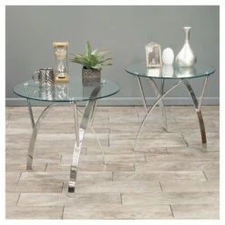 2pc Marin Occasional Table Set Clear - Christopher Knight Home