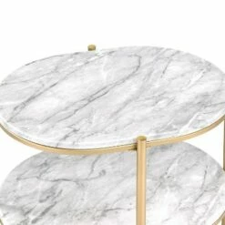 Crail Faux Marble Top Side Table - miBasics White/gold -Side Tables Sales unnamed file 2244