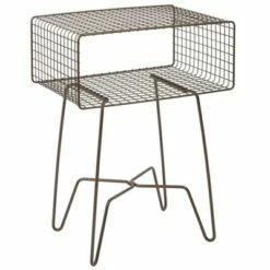 mDesign Modern Farmhouse Home Decor End Table, Wire Grid Storage Shelf -Side Tables Sales unnamed file 2283