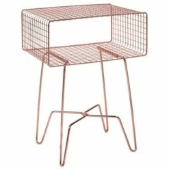 mDesign Modern Farmhouse Home Decor End Table, Wire Grid Storage Shelf -Side Tables Sales unnamed file 2286