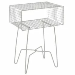 mDesign Modern Farmhouse Home Decor End Table, Wire Grid Storage Shelf -Side Tables Sales unnamed file 2290