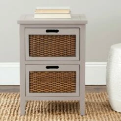 Nicoline End Table - Safavieh Walnut