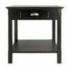Timber End Table with One Drawer and Shelf - Black - Winsome -Side Tables Sales unnamed file 2321