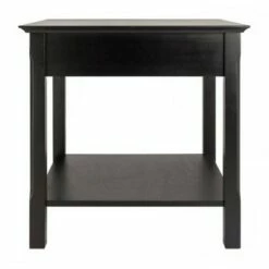 Timber End Table with One Drawer and Shelf - Black - Winsome -Side Tables Sales unnamed file 2323