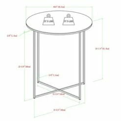 Set of 2 Vivian Glam X Leg Round Side Tables Glass/Gold - Saracina Home -Side Tables Sales unnamed file 234