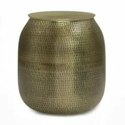 Riva Metal Storage Accent Table - WyndenHall Antique Silver