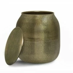 Riva Metal Storage Accent Table - WyndenHall Antique Silver -Side Tables Sales unnamed file 2354