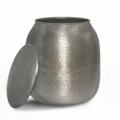 Riva Metal Storage Accent Table - WyndenHall Antique Silver -Side Tables Sales unnamed file 2355