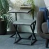 Olivia & May Set of 2 Marble and Metal Nesting Tables Black - Olivia & May -Side Tables Sales unnamed file 237