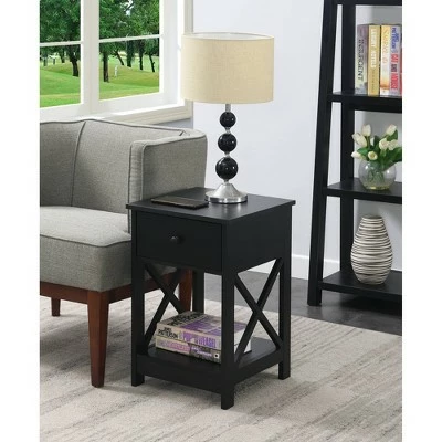 Oxford 1 Drawer End Table - Breighton Home White 3 Oxford 1 Drawer End Table - Breighton Home White