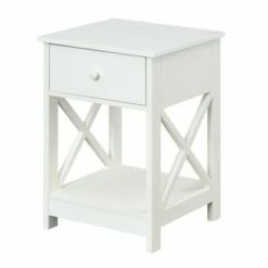Oxford 1 Drawer End Table - Breighton Home White 13 Oxford 1 Drawer End Table - Breighton Home White -Side Tables Sales unnamed file 2382
