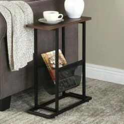 The Lakeside Collection Lakeside Industrial Accent Side Table with Magazine Pouch - Accessory Room Storage -Side Tables Sales unnamed file 2403