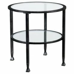 Jamel Round End Table - Aiden Lane Black -Side Tables Sales unnamed file 2428