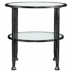 Jamel Round End Table - Aiden Lane Black -Side Tables Sales unnamed file 2434