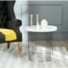 Kelly Side Table - Safavieh White/black