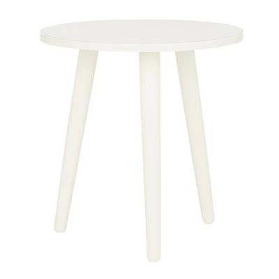 Orion Round Accent Table Distressed White - Safavieh 4 Orion Round Accent Table Distressed White - Safavieh - Image 2