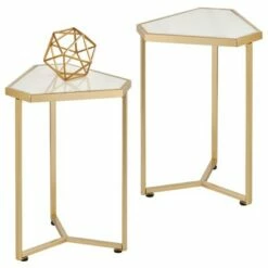 mDesign Triangle Inlay Top Accent Table