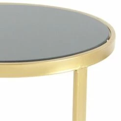 Metal and Glass (Set of 3) Round Nesting Tables Gold - Olivia & May -Side Tables Sales unnamed file 252