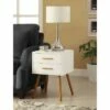 Oslo 2 Drawer End Table White - Breighton Home -Side Tables Sales unnamed file 2550