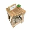 del Hutson Designs 100 Percent Reclaimed Solid Wood Rustic Contemporary Country Farmhouse Decor End Table for Living Room or Bedroom, Natural -Side Tables Sales unnamed file 2555
