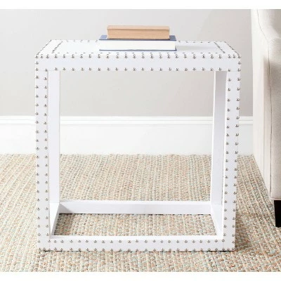Morgan End Table White - Safavieh 3 Morgan End Table White - Safavieh
