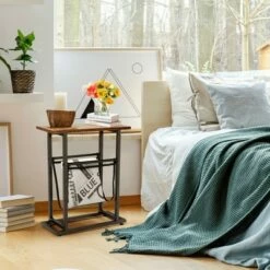 Costway Industrial End Side Table Mesh Magazine Holder Nightstand Rustic Brown 13 Costway Industrial End Side Table Mesh Magazine Holder Nightstand Rustic Brown -Side Tables Sales unnamed file 2598