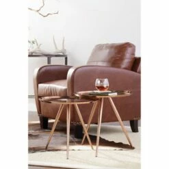 2pk Tiffany Side Table Copper - OSP Home Furnishings