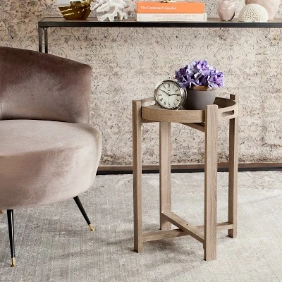 Hamish Side Table Light Gray - Safavieh 3 Hamish Side Table Light Gray - Safavieh