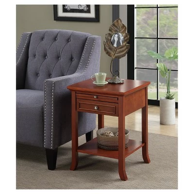 Breighton Home American Heritage Logan End Table with Drawer and Slide - Johar Furniture Cobalt Blue 4 Breighton Home American Heritage Logan End Table with Drawer and Slide - Johar Furniture Cobalt Blue - Image 2