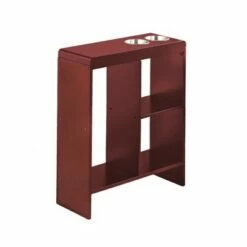 The Lakeside Collection Lakeside Slim End Table with Drink Holders and Built-in Shelving -Side Tables Sales unnamed file 2665