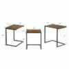 Costway 3 Pcs Nesting Coffee End Table Set Stacking Side Nightstand Living Room Office