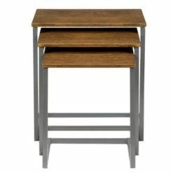 Costway 3 Pcs Nesting Coffee End Table Set Stacking Side Nightstand Living Room Office -Side Tables Sales unnamed file 2673