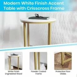 Flash Furniture Hampstead Collection End Table - Modern Laminate Accent Table with Crisscross Frame -Side Tables Sales unnamed file 2680