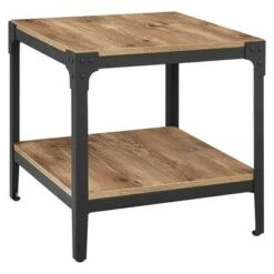 Set of 2 Benny Urban Industrial Angle Iron Side Tables - Saracina Home Dark Walnut -Side Tables Sales unnamed file 27