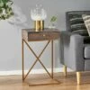 Bucyrus Rustic Glam Handcrafted Acacia Wood C Shaped Side Table Dark Brown/Gold - Christopher Knight Home -Side Tables Sales unnamed file 2719