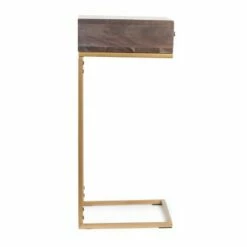 Bucyrus Rustic Glam Handcrafted Acacia Wood C Shaped Side Table Dark Brown/Gold - Christopher Knight Home -Side Tables Sales unnamed file 2722