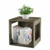 Hastings Home Stackable Contemporary Cube End Table With Open Sides - Gray -Side Tables Sales unnamed file 2728