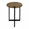 Contemporary Round End Table Gray/Black - Flora Home -Side Tables Sales unnamed file 2733