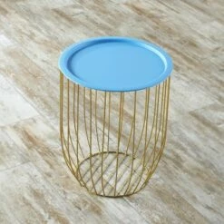 The Lakeside Collection Lakeside Metal Wire Storage Side Storage Table with Removable Top -Side Tables Sales unnamed file 2747