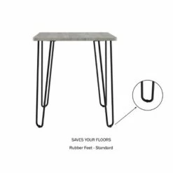 Hastings Home Modern Industrial End Table With Hairpin Legs - Driftwood Gray/Black -Side Tables Sales unnamed file 2775