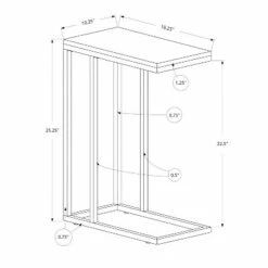 Monarch Specialties Contemporary Home Decor Furniture Accent Rectangular Side End Table Nightstand, Black Wood with Black Legs -Side Tables Sales unnamed file 2786