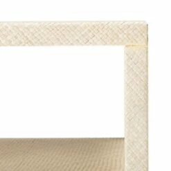 Apis Raffia 2 Shelf Accent Table - Light Natural - Safavieh