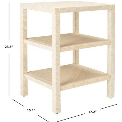 Apis Raffia 2 Shelf Accent Table - Light Natural - Safavieh 8 Apis Raffia 2 Shelf Accent Table - Light Natural - Safavieh - Image 6