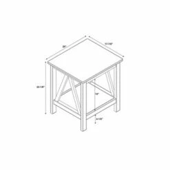 Titian End Table - Linon Driftwood -Side Tables Sales unnamed file 2812