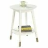 Wilson Mid-Century Modern Round End Table with Bottom Shelf White - Breighton Home 1 Wilson Mid-Century Modern Round End Table with Bottom Shelf White - Breighton Home -Side Tables Sales unnamed file 2817