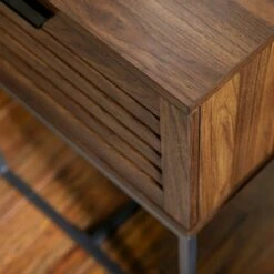 Visconti Boho Slat Pull Down Door Side Table - Saracina Home English Oak -Side Tables Sales unnamed file 2832