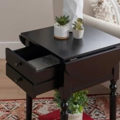 Marco Table with Dropleaf - Powell Company White -Side Tables Sales unnamed file 2851