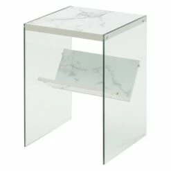 SoHo End Table - Breighton Home Faux White Marble -Side Tables Sales unnamed file 2870