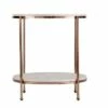 Sula Round Faux Stone End Table - Aiden Lane Champagne -Side Tables Sales unnamed file 2878